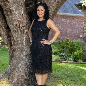 SD Collections Black Sequin Dress